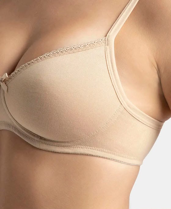 Bamboo Delicate Floral Lace Wired Padded Bra - Image 13