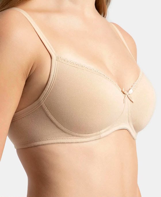 Bamboo Delicate Floral Lace Wired Padded Bra - Image 10