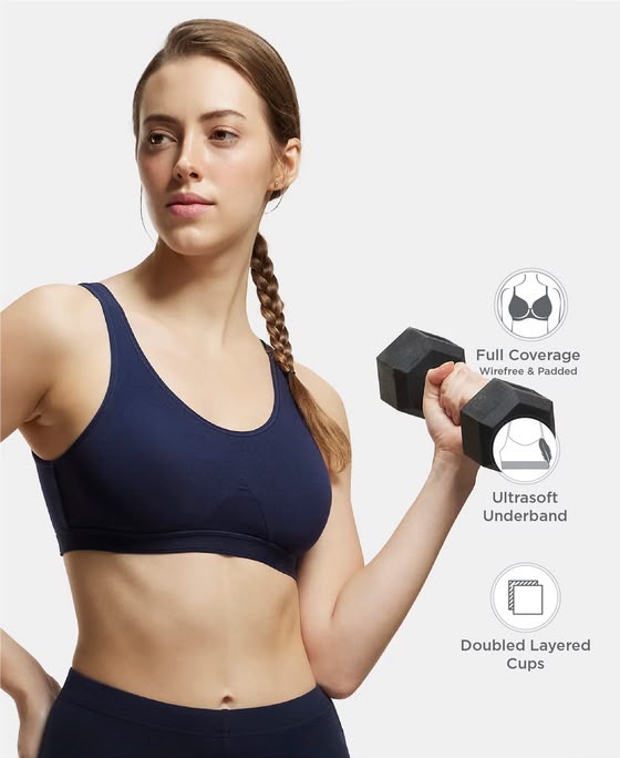 Bamboo Wire-Free Light & Medium Impact Sports Bra - Image 2
