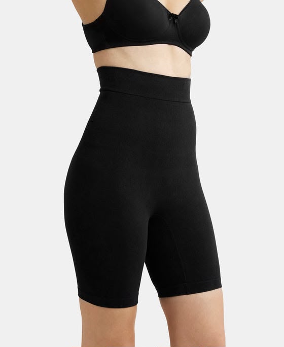 Bamboo High-Waist Anti-Chafing Thigh Shaper - Image 1