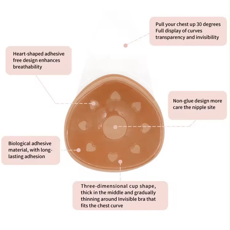 Invisible Lift Reusable Silicone Adhesive Bra Cover - Image 2
