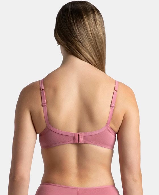 Bamboo Delicate Floral Lace Wired Padded Bra - Image 9