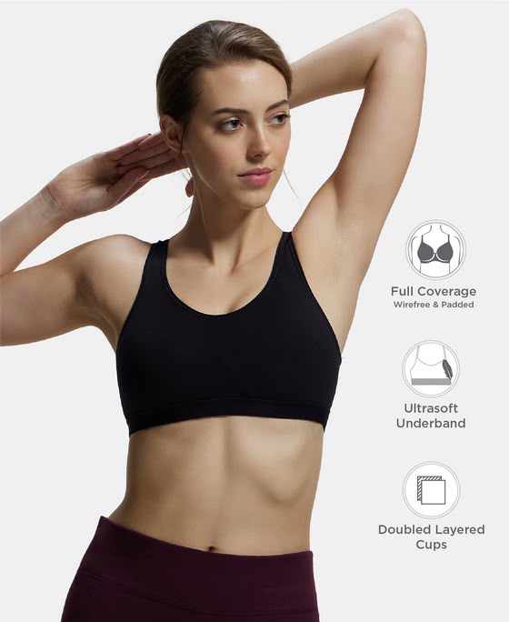 Bamboo Wire-Free Light & Medium Impact Sports Bra - Image 3