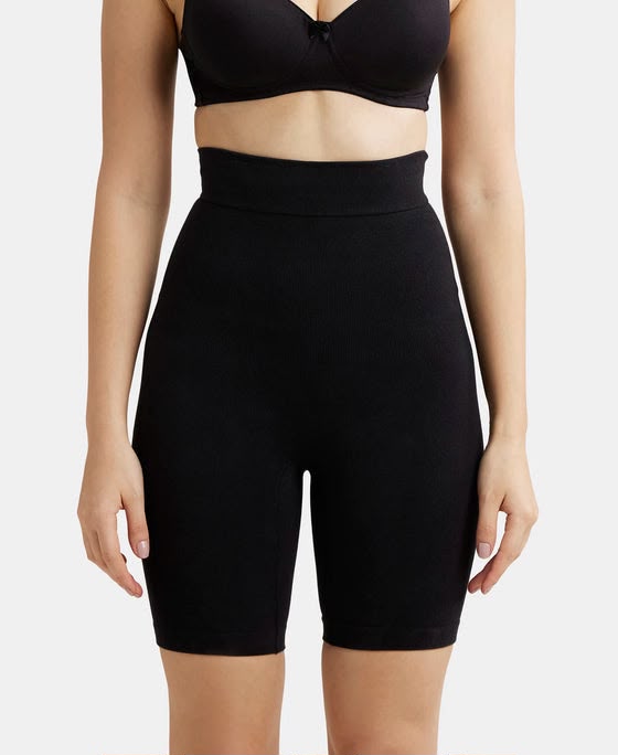 Bamboo High-Waist Anti-Chafing Thigh Shaper - Image 2